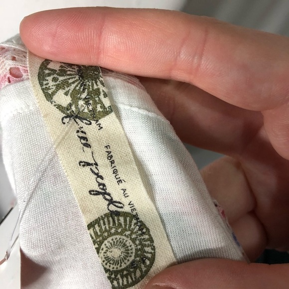 Free People Floral Spring Dress Sz Small Midi Pink Green - Picture 6 of 9